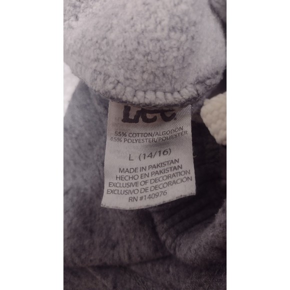 Lee Joggers Boys Large Grey Elastic Waist Drawstring Tie Sweatpants - Picture 7 of 12